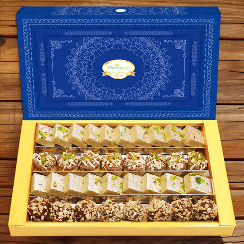 Ghasitaram Assorted Box Of Barfis, Dryfruit Sweets